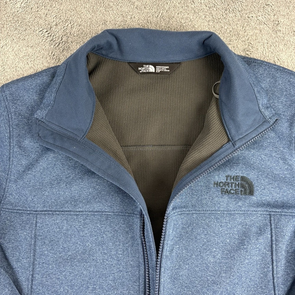 The North Face WindWall Jacket Mens Small Blue Fleece Lined Full Zip Softshell